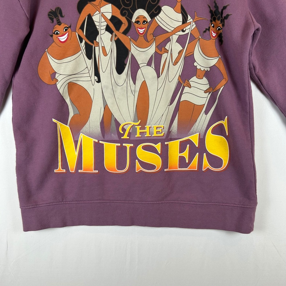 Disney Our Universe The Muses Sweatshirt Purple Graphic Print Crewneck Size M - Picture 7 of 10